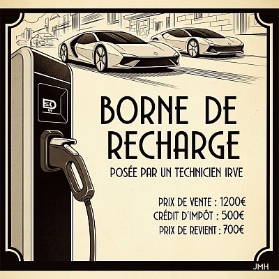 Prix de DEPART pour une borne de recharge de MARQUE