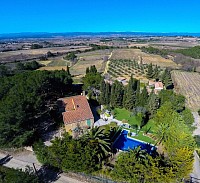 Vue aérienne du Mas des Micocouliers à Montagnac