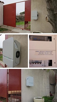 Toute première installation, une borne Hager Witty 22kW, en 2016, au Pouget